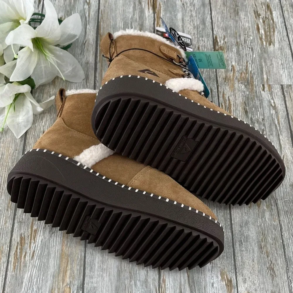 Little Girls Platform Winter Leather Boots Shoes Size 2